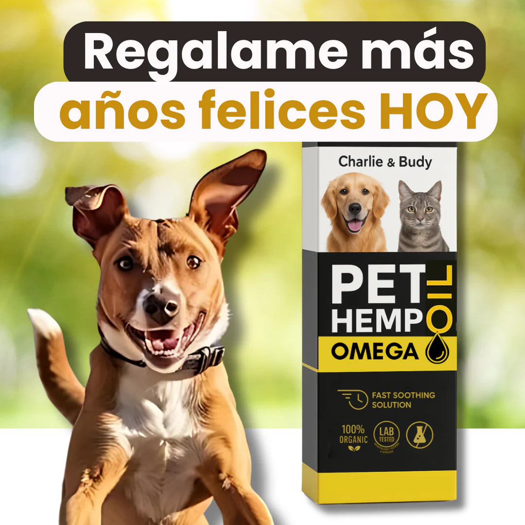 PET HEMP OMEGA™  Previene problemas y mejora su vida en solo 7 días