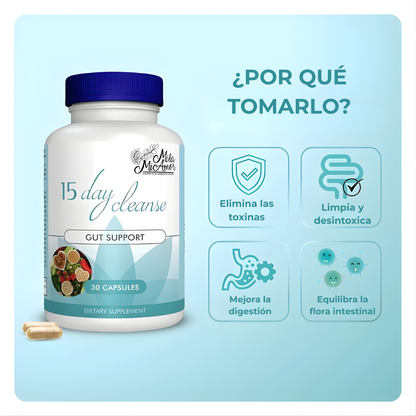15 Day Cleanse - Limpieza de Colon y Abdomen Plano (Fórmula Original)