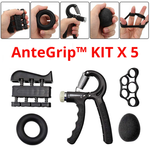 AnteGrip™ Hand Grip Ejercitador de Antebrazos KIT x 5