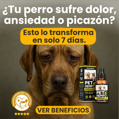 PET HEMP OMEGA™  Previene problemas y mejora su vida en solo 7 días